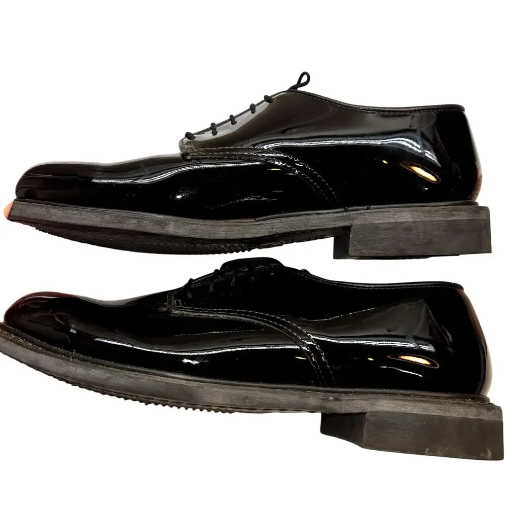 Nunn Bush 9M Men's Dress Shoes Black 9 Medium High Polish Lace Up.